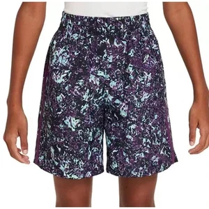 Nike Boys Blue Multi Printed Dri-FIT Training Shorts Size XL - Picture 1 of 7