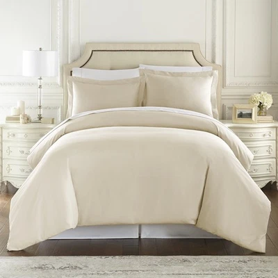 HC Collection Duvet Cover - Cream Queen Size Duvet Cover - 3 Piece Soft Breat... - Image 1 of 4