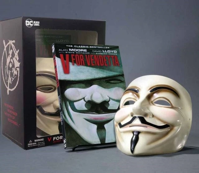 V for Vendetta Book and Mask Set Edition by Alan Moore Graphic Novel
