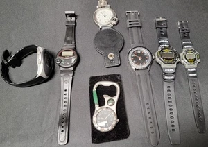 Vintage Konvolut 7 verschiedene Herren Armbanduhren Clip Flaschenöffner & Kompass Ist-Zustand - Bild 1 von 15