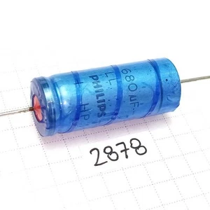Kondensator 680uF 16V Philips 123SAL ELL 125C Axial Solid Aluminium Electrolytic - Bild 1 von 4