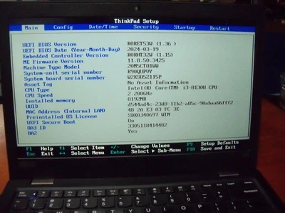 Portátil Thinkpad L380, probado - arranca a la bios, 8 GB de RAM, CPU i3-8130 - listo para ganar 11 Foto 1 de 4