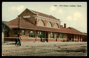 Postkarte Ann Arbor Depot, Cadillac, Michigan - Bild 1 von 2