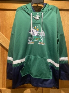 Notre Dame University Hockey Style Hoodie Hooded Sweatshirt Men’s Size XL - Picture 1 of 5