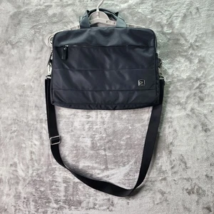 Pt Czarna pikowana teczka na laptopa z paskiem na ramię | Business Samsonite - Zdjęcie 1 z 12
