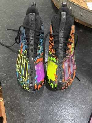 New Adidas Adizero 12.0 Football Cleats Black Mens Size 8.5 MSRP $130 - Image 1 of 4