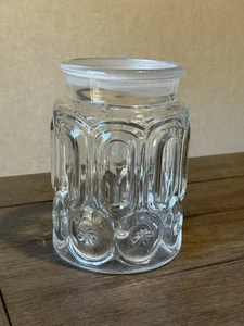 "Frasco mediano vintage LE Smith Moon & Stars de vidrio transparente de 7,5"" sin tapa" - Imagen 1 de 8
