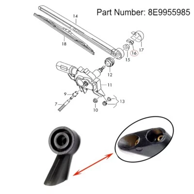 Nozzle Jet Lava Ice Rear Porsche Cayenne 2011 - 2018 Ref 95862807800 - image 1 of 4