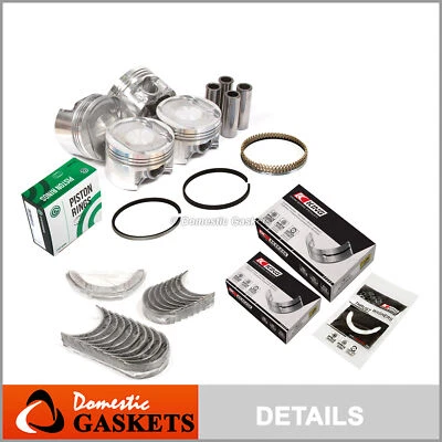 Pistons Bearings Rings Fit 96-00 Honda Civic De Sol SOHC D16Y7 D16Y8 D16Y5 - Image 1 of 4