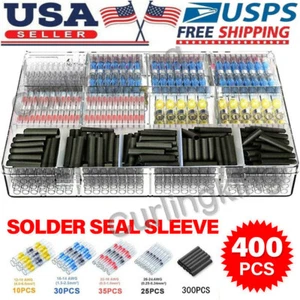 400 PIEZAS Manga de Sello de Soldadura Termorretráctil Butt Cable Conectores Terminales Impermeable - Imagen 1 de 16