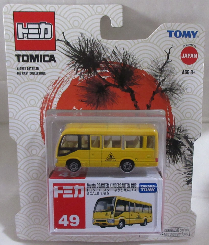 Tomica Takara Tomy 2021 Toyota Coaster Kindergarten Bus - #49 Yellow 1 89