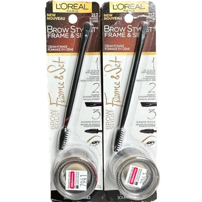 New 2 L'Oreal Brow Style & Frame Set Pomade 212 Blonde - Image 1 of 2