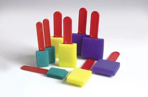 Jakar 9 Sponge Brushes Assorted Sizes & Colors Plastic handles 9018 - Picture 1 of 1