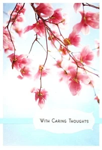 In Sympathy Pink Cherry Blossom Dogwood Blossoms Bloom Hallmark Greeting Card - Picture 1 of 3