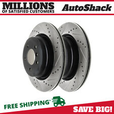 Rear Drilled Slotted Brake Rotors Pair 2 for BMW 335xi 335d X1 335is 335i xDrive