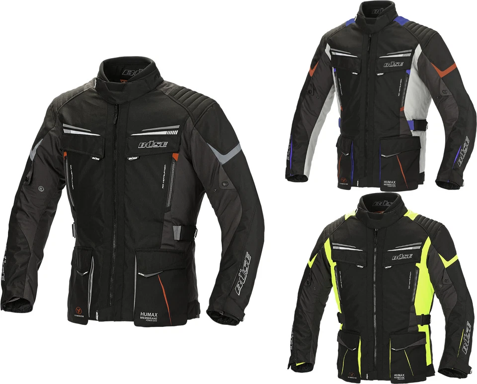 Büse Lago Pro Herren Motorrad Jacke wasserdicht Touring Jacke mit Protektoren - Bild 1 von 1