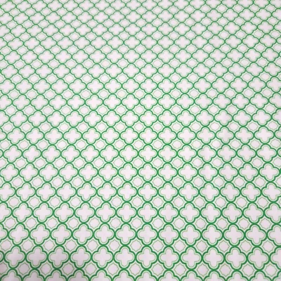 Sorbet Essentials BTY Quilting Treasures Green Lattice White - Image 1 of 3