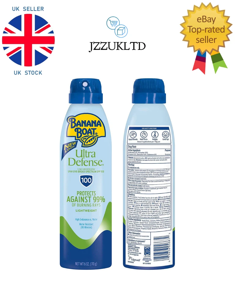 Banana Boat Ultra Defense MAX Skin Protect Clear, Broad Spectrum SPF 100 - 6 oz