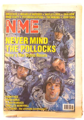 THE STONE ROSES Paint NME November 1989 magazine KEVIN CUMMINS Fools Gold poster - Image 1 of 4