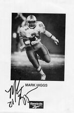 MARK HIGGS Signed/Autographed B&W 5.5 x 8.5 Photo MIAMI DOLPHINS & Univ Kentucky