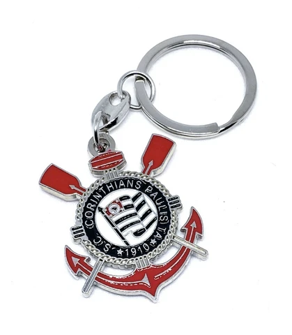 Corinthians Paulista Brazil Soccer Metal Logo Pendant Keychain Keyring Chaveiro Cover