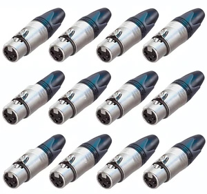 (PAQUETE DE 12) NEUTRIK NC3FXX 3 pines XLR hembra conector de montaje de cable - carcasa de níquel - Imagen 1 de 1