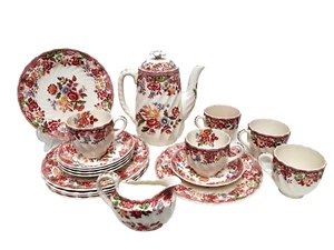 Teil-Kaffeeservice SPODE / Copeland "Spode´s Bouquet" 18 Teile - Bild 1 von 11