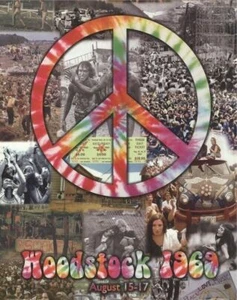 WOODSTOCK ~ COLLAGE MULTITUD 16x20 PÓSTER MUSICAL Peace White Lake NY - Imagen 1 de 1