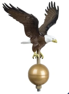10” Painted Aluminum American Eagle Flag Pole Topper Outdoor Uncommon USA - Picture 1 of 9