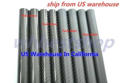 3k Carbon Fiber Tube OD12 13 15 16 17 18 19 20mm x L500mm Roll Wrapped Pipe - Image 1 of 2