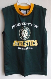 MLB Oakland Athletics A's Green/Yellow Youth Med (8) Tank Muscle Sleeveless-VGC - Picture 1 of 3