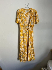 1970s Vintage Norma Kamali yellow floral sundress, size 8 - Picture 1 of 4