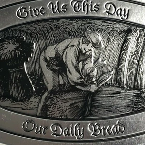 Give Us This Day Our Daily Bread Tin Plate Dat'l Do It, Inc. 9.5"x6.5"x1" LOVELY - Picture 1 of 10