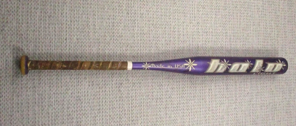 Винтажная софтбольная бита для быстрой подачи Miken Halo Light -12,5 фиолетовая FPHL12 США - Изображение 1 из 4
