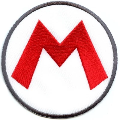Nintendo Super Mario Game "M" Iron On Patch - Image 1 of 2