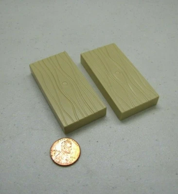 LEGO DUPLO 2 MADERA TOSTADA FINA GRANO 2x4 PANEL Bloque de Construcción Parte Casa Foto 1 de 3