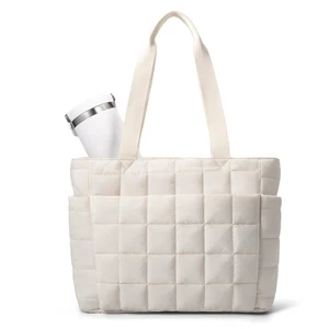 Tote Bag for Women, Lightweight Puffy Tote Bag with Compartments, Large 15.6 ... - Bild 1 von 8