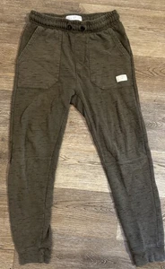 Zara Boys 10 Green Textured Jogger Cuffed Casual Stretch Pull On Comfy - Picture 1 of 4