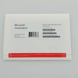 Microsoft Windows Server 2019 Standard 64bit 16-Core DVD Kit Media  With Key 1PK - Picture 1 of 3