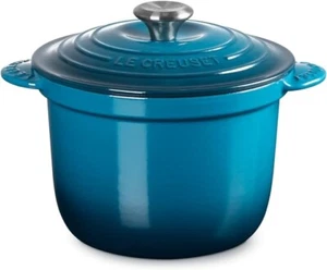 Olla de arroz Le Creuset Cocotte cada 20 20 cm 2,8 L hierro fundido verde azulado profundo Japón NUEVO - Imagen 1 de 5