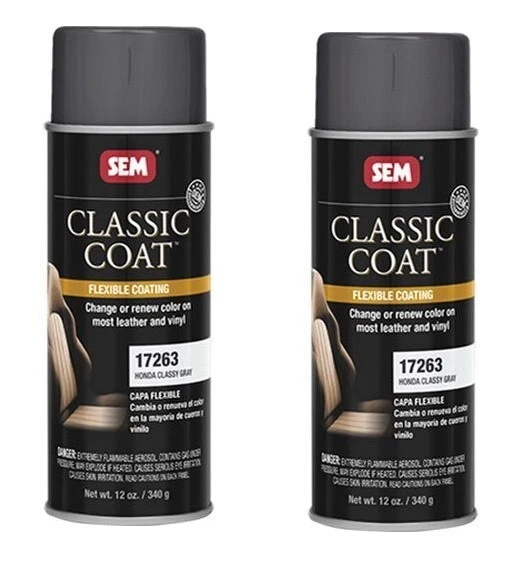 SEM CLASSIC COAT Paint Leather Vinyl Classy Gray Color Aerosol Ea 17263 (2 Pack) - Image 1 of 1