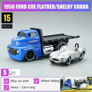 Maisto 1:64 1950 COE Flatbed Trailer Shelby Cobra Model Diecast Metal Car - Picture 1 of 1