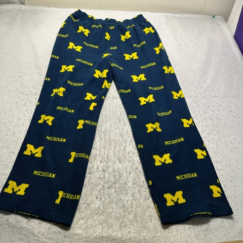 Michigan Wolverines Concept Sports Sleepwear Pants Mens Large L Blue Relaxed Fit Cover