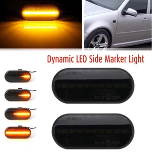 2x LED Dynamic Side Marker Turn Signal Light Lamp for VW MK4 Jette Bora Golf 3 - Picture 1 of 11