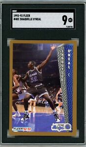 1992-93 Fleer #401 Shaquille O'Neal Rookie Card (RC) SGC 9 Orlando Magic