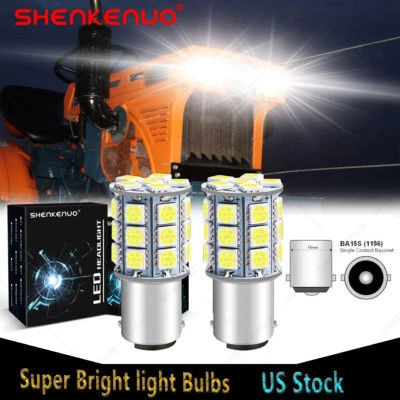 2 SUPR BRITE LED light bulbs for Kubota B5100D B6000 B6100 31391-34360 headlight - Image 1 of 4