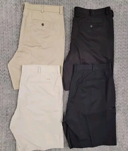4 Golf Shorts- 2 Grand Slam Shorts Mens Size 42 2 Izod Golf Chino Black Tan - Picture 1 of 21