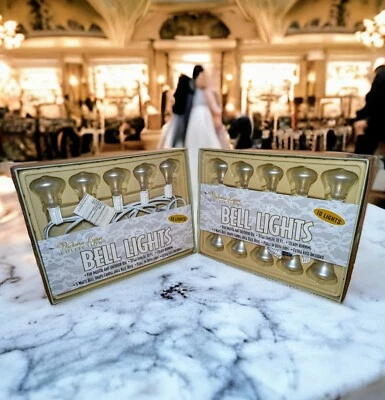 VICTORIA LYNN 20 Piece Bridal Shower Bells Silver Bells WEDDING LIGHTS Lot Of 2 - Image 1 of 4