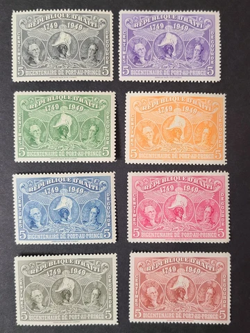 Scott # RA9 - RA16, Haiti ,Set of 8 MLH OG, (1949) Cover