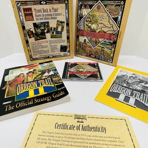 Caja de madera Oregon Trail II 25 aniversario EDICIÓN LIMITADA PC/MAC vintage 1996 - Imagen 1 de 22